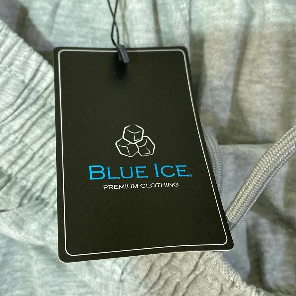 NWT Blue Ice Shorts Men's Large Heather Grey Cotton Blend Casual